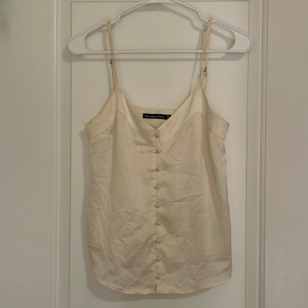 Abercrombie Satin Button Cami Tank